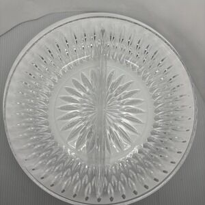 Princess House Highlights Crystal Divided‎ Serving Dish Brilliant Cut Crystal